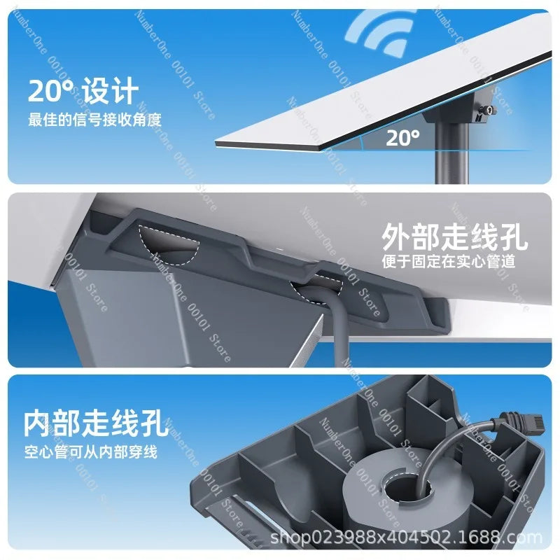 Star third-generation aluminum alloy bracket base with plastic components, designed for network applications, by BACKUPMYFILESNOW.COM®.