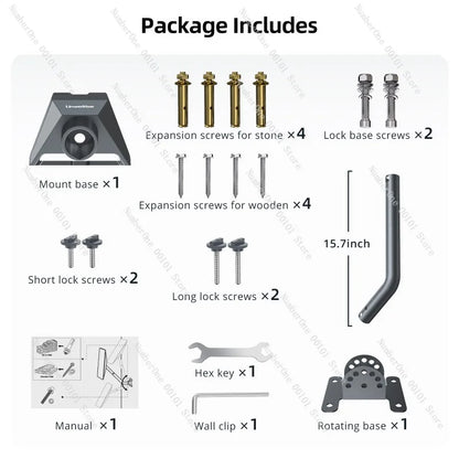 Star third-generation aluminum alloy bracket base with plastic components, designed for secure network connections.