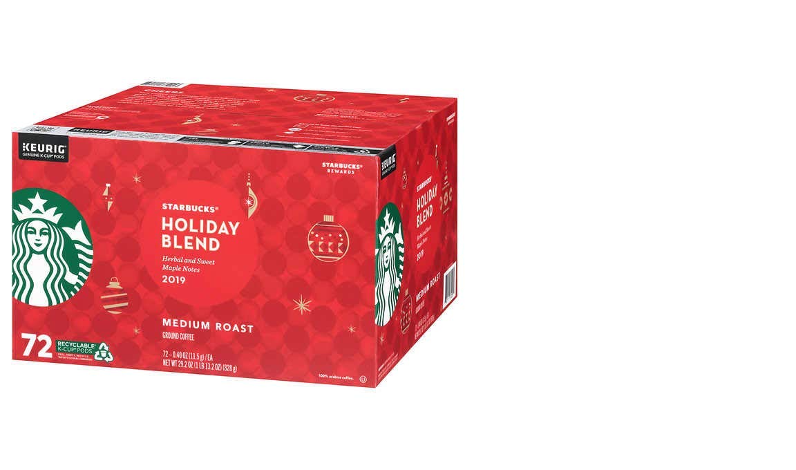 Starbucks Holiday Blend coffee K cup pods in 29.2 oz, 72-count pack for Keurig brewers, by BACKUPMYFILESNOW.COM®.