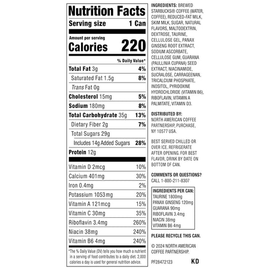 12 cans of Starbucks Doubleshot Energy Drink Mocha Iced Coffee, 15 fl oz, with the coffee beverage visible in the image.