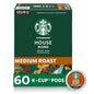 Starbucks K-Cup coffee pods, medium roast House Blend for Keurig brewers, 100% Arabica, 6 boxes with 60 pods total