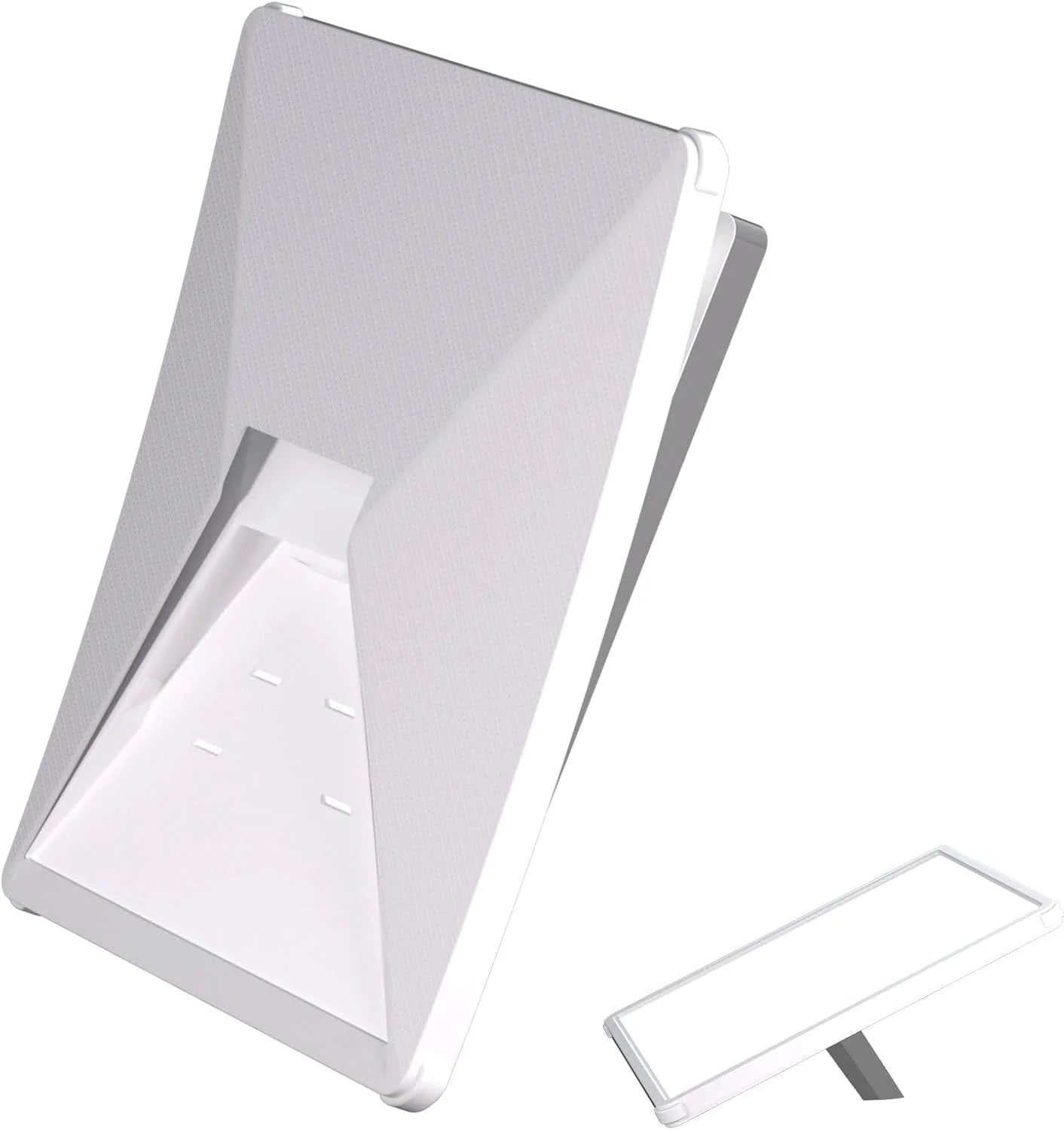White Starlink Mini Mount protective bracket cover and stand holder for Starlink Mini satellite dish, designed for secure installation.