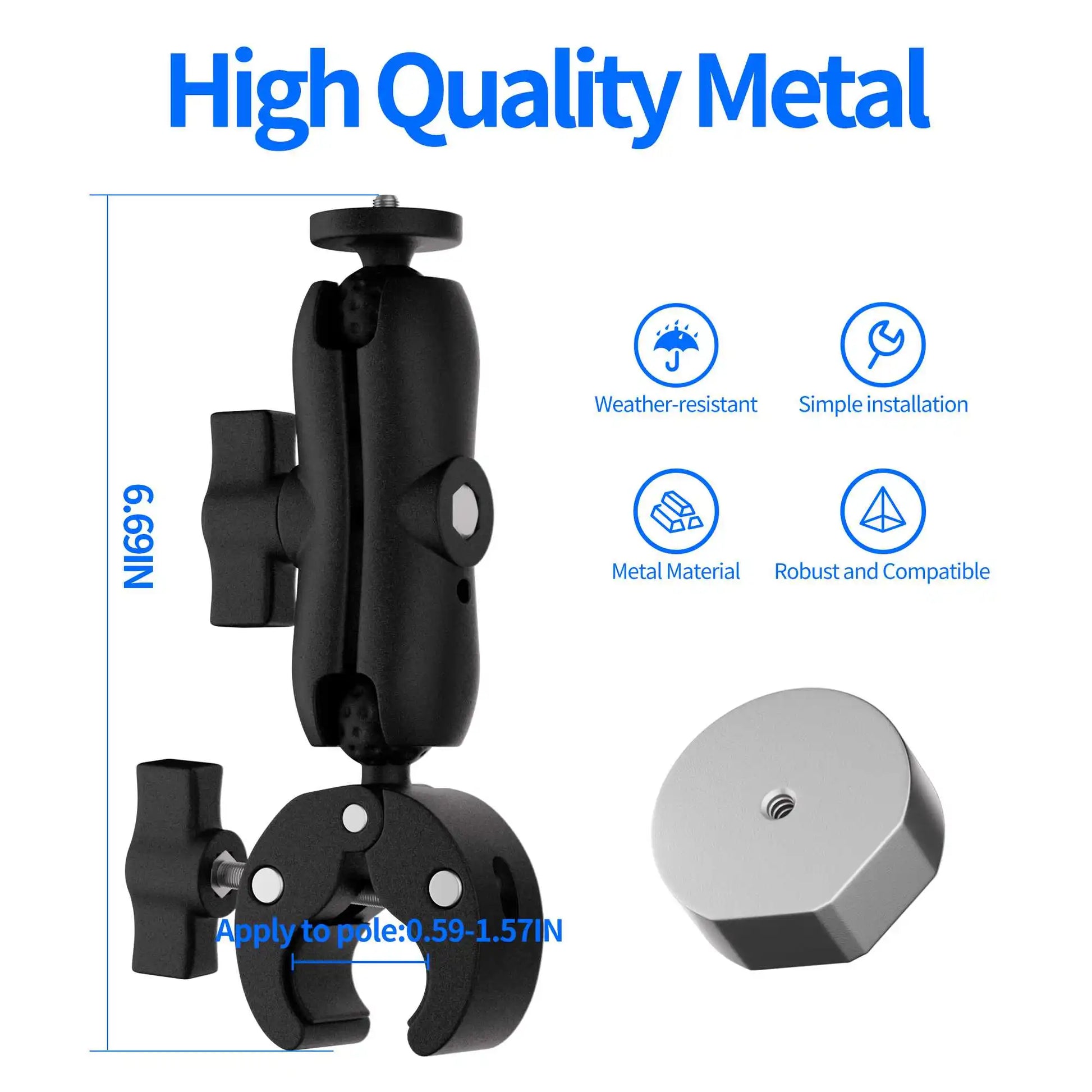 Starlink Mini Router pipe adapter and adjustable clamp mount kit for car, RV, ladder, or yacht installation by BACKUPMYFILESNOW.COM®