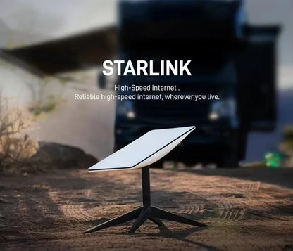 Starlink Standard Satellite Internet Kit V3 and V4 with satellite dish, router, and cables for high-speed connectivity.