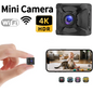 Wireless mini WiFi security HD camera with night vision, motion detection, and long battery life for home safety and monitoring.