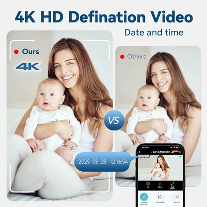 Wireless Mini WiFi HD Security Camera by BackupMyFilesNow with night vision, motion detection, and long battery life for home safety.