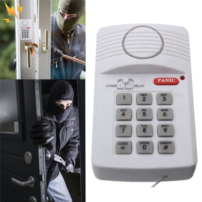Security alarm for windows and doors with a keypad code lock, designed to enhance home security and prevent unauthorized access.