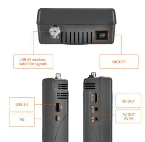 BackupMyFilesNow satellite meter finder device used to locate satellite signals for optimal dish alignment.
