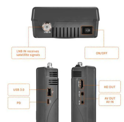 BackupMyFilesNow satellite meter finder device used to locate satellite signals for optimal dish alignment.