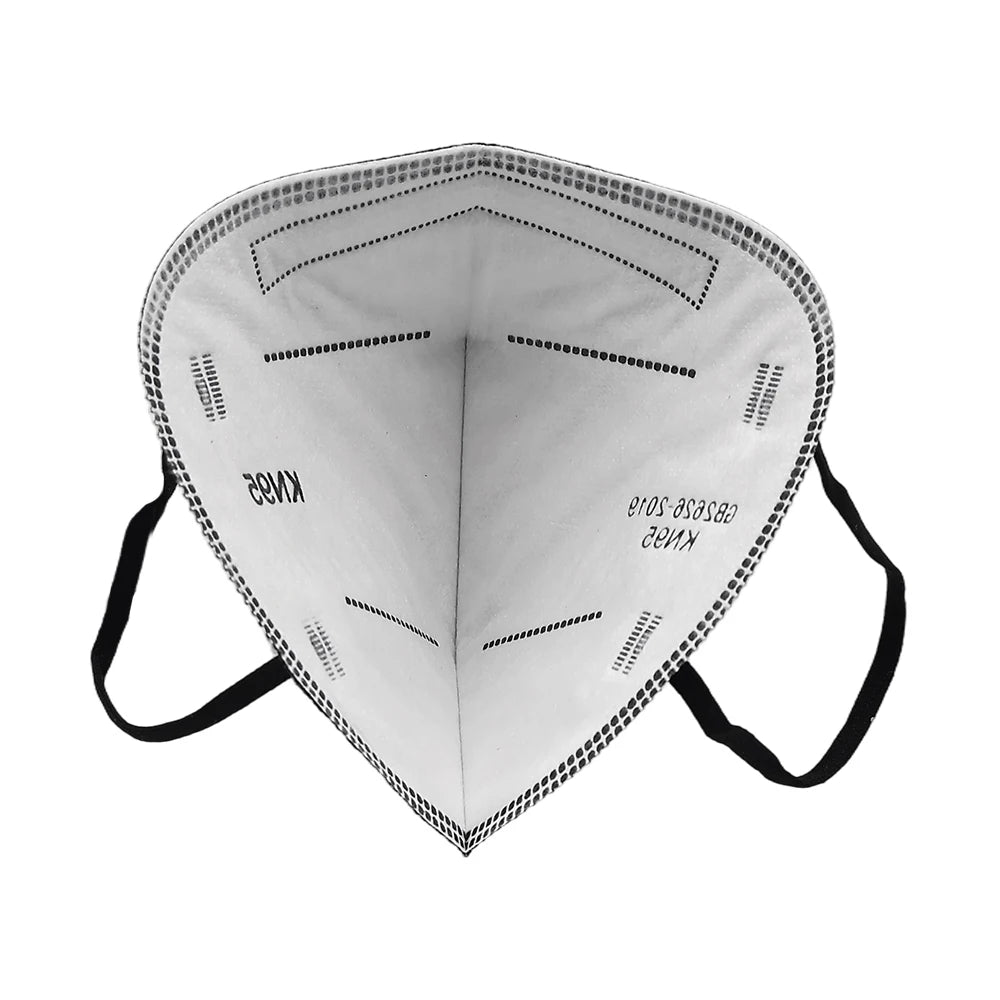 20-pack of disposable black plastic respirator dustproof face masks for adults, with custom logo for protective use