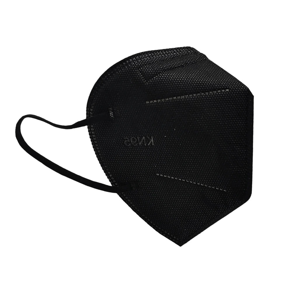 6-layer KN95 disposable face mask with foldable design, non-woven material, customizable logo, and 3D fit for respiratory protection