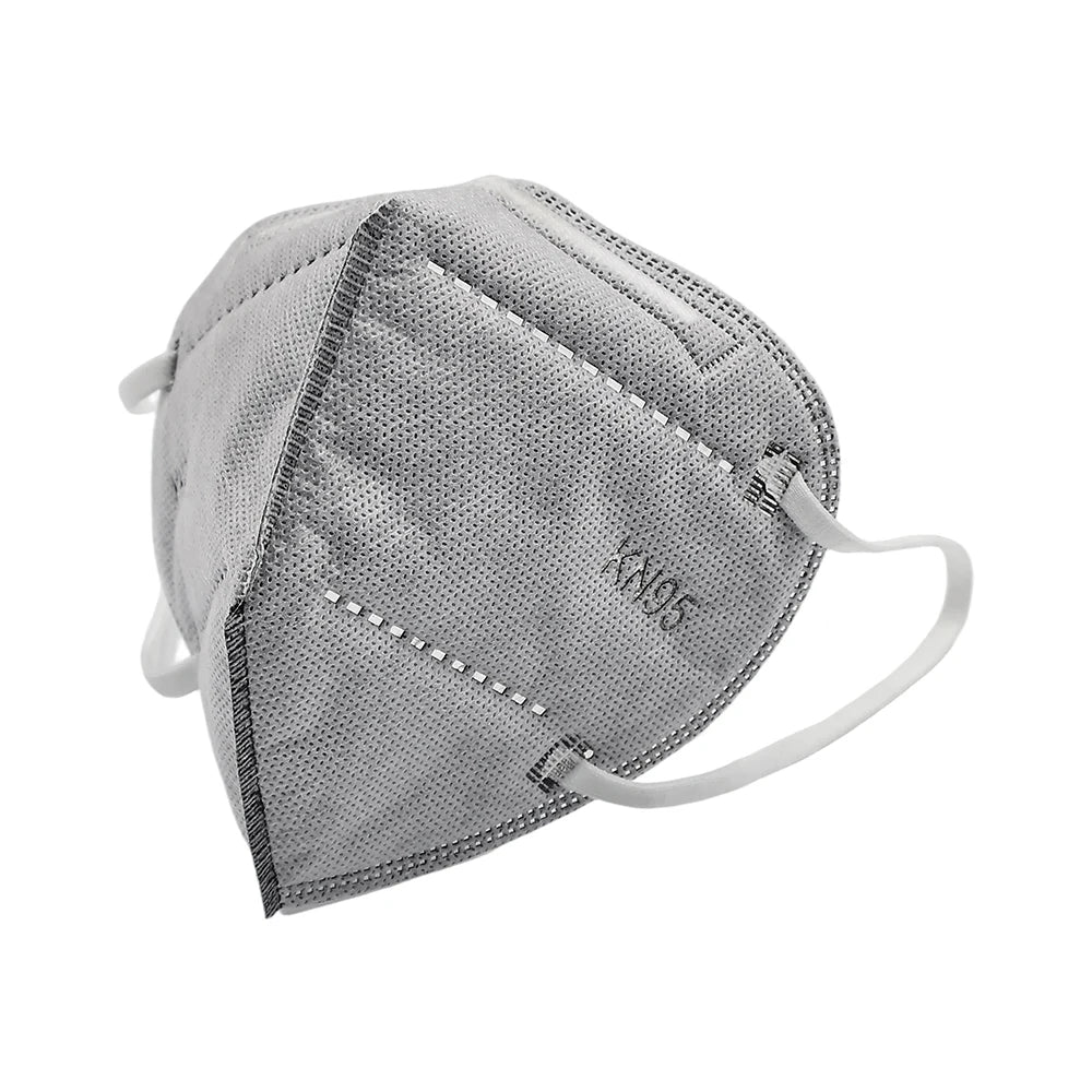 Six-layer KN95 disposable face mask with foldable design, non-woven material, and customizable logo for respiratory protection.