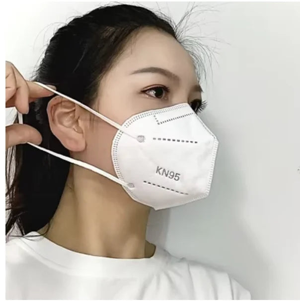 Eco-friendly KN95 disposable face mask with 6 layers, suitable for factory, workshop, mining, shop, and beauty center safety use.