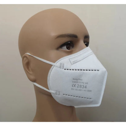 Eco-friendly KN95 face mask with 6-layer filtration, designed for factory, workshop, mining, shop, and beauty center use.