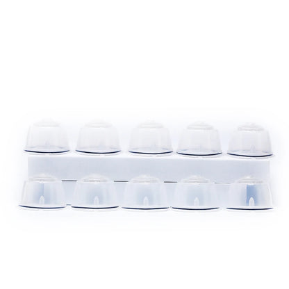 10pcs Refillable Nescafe Dolce Gusto coffee capsules with reusable filter, spoon, and brush, high-quality plastic for eco-friendly brewing.