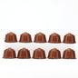 Set of 10 refillable Nescafe Dolce Gusto coffee capsules with reusable filters, spoon, and brush for eco-friendly coffee brewing.