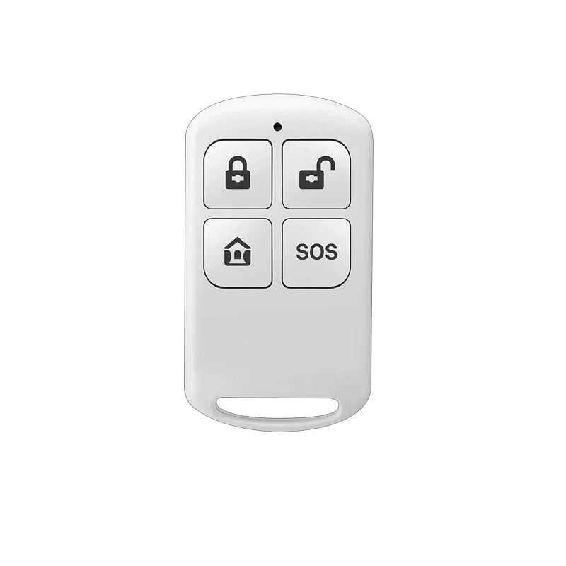 Wireless smart home GSM alarm system with door sensor, 4G WiFi, compatible with Smart Life app and Alexa for house security.