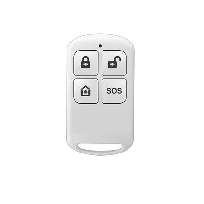 Wireless smart home GSM alarm system with door sensor, 4G WiFi, compatible with Smart Life app and Alexa for house security.