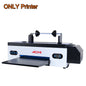 ACHI A3 DTF Printer R1390 for T-shirts, roll DTF transfer film, with DTF oven, fabric printing, ideal for clothing and apparel.