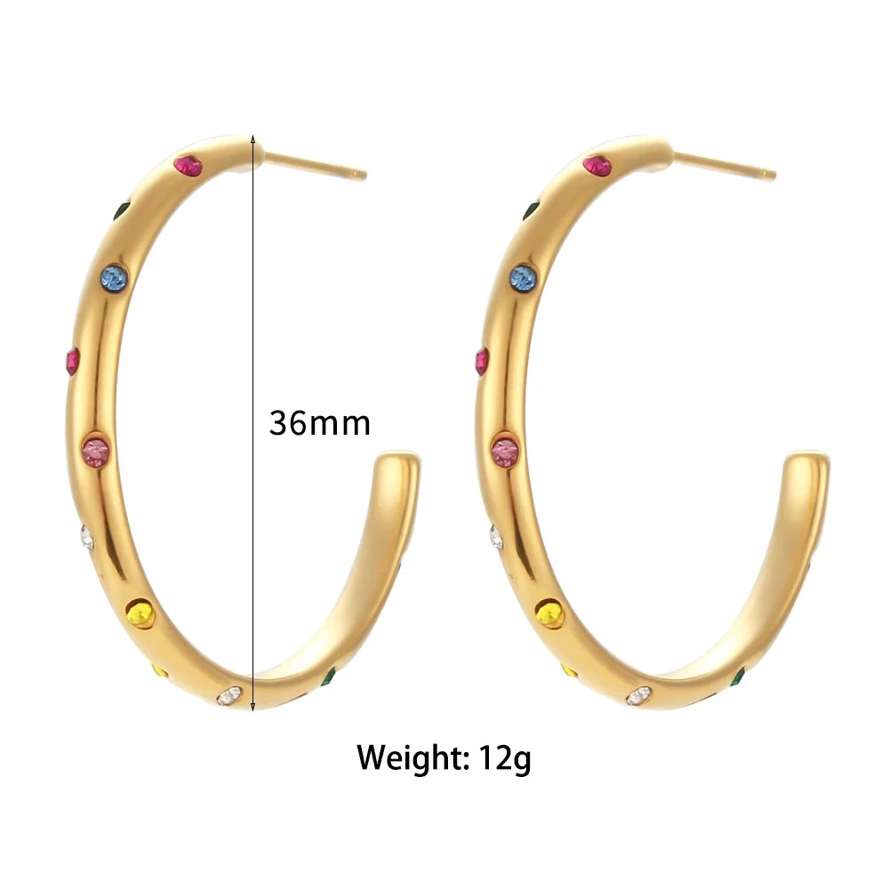 Sterling silver huggie hoop earrings for girls with gold plate and zircon accents, trendy jewelry for weddings and special occasions