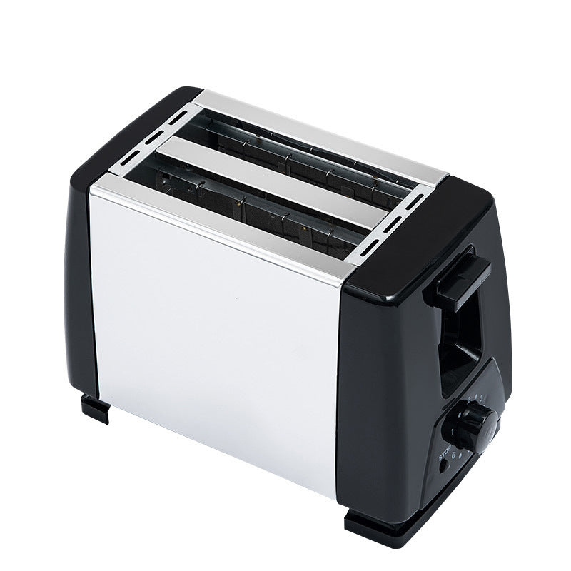 White US standard toaster and automatic breakfast sandwich maker with sleek design for easy morning meal preparation.