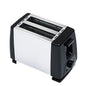 White US standard toaster and automatic breakfast sandwich maker with sleek design for easy morning meal preparation.