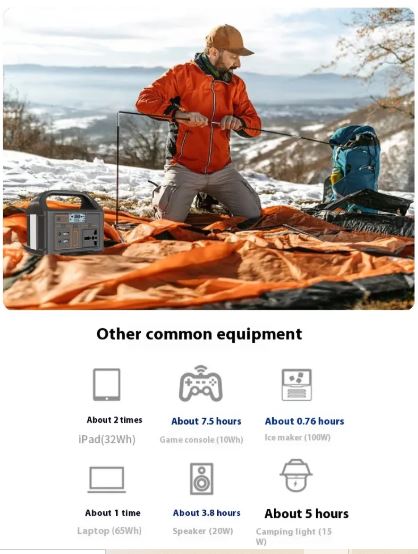 Portable power station by BACKUPMYFILESNOW.COM® with multiple output ports and a compact design for charging devices on the go.