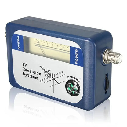BackupMyFilesNow® 95DTL DVB-T Star Finder digital satellite finder with compass, blue display, and signal tracking for satellite setup.