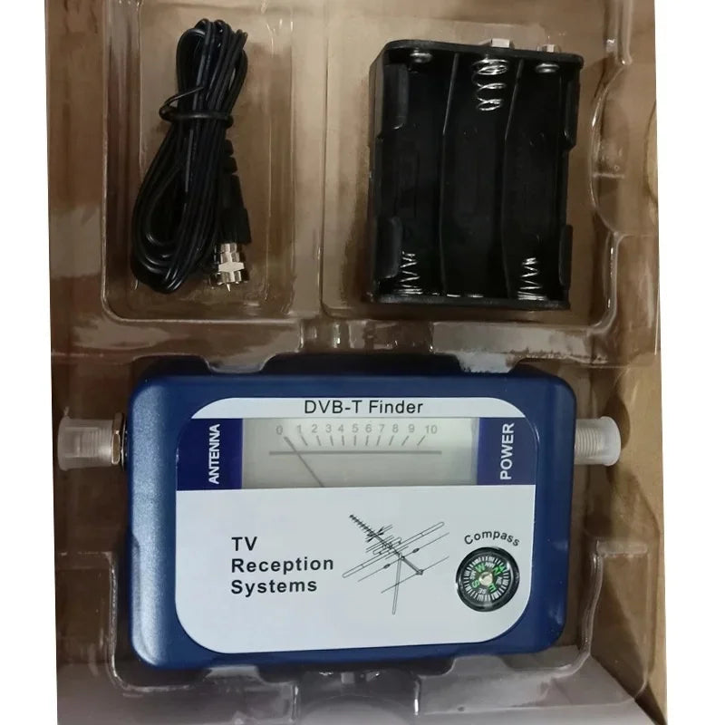 BackupMyFilesNow® 95DTL DVB-T star finder digital satellite receiver with built-in compass and signal tracking meter.