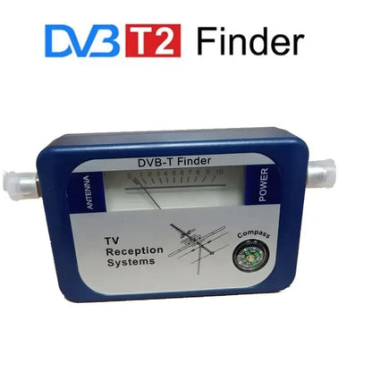 Digital satellite finder with compass from BACKUPMYFILESNOW®, blue 95DTL DVB-T star finder for signal tracking and satellite setup.