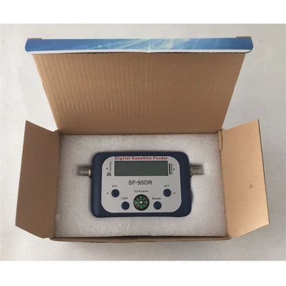 White BACKUPMYFILESNOW® SF95-DR satellite finder receiver for satellite dish alignment, high-quality and cost-effective.