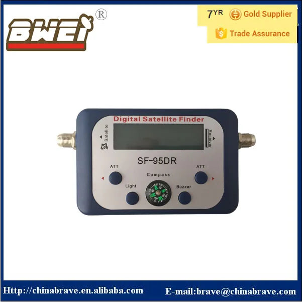 Factory wholesale white satellite finder receiver SF95-DR by BACKUPMYFILESNOW.COM®, designed for easy satellite dish alignment.