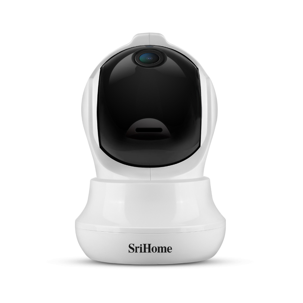 Srihome 3MP Smart Tracking Wireless Security Camera capturing clear footage with motion detection and smart tracking features.