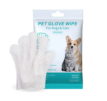 Extra thick disposable pet cleaning gloves and wipes from BackupMyFilesNow.com, suitable for grooming and cleaning pets.