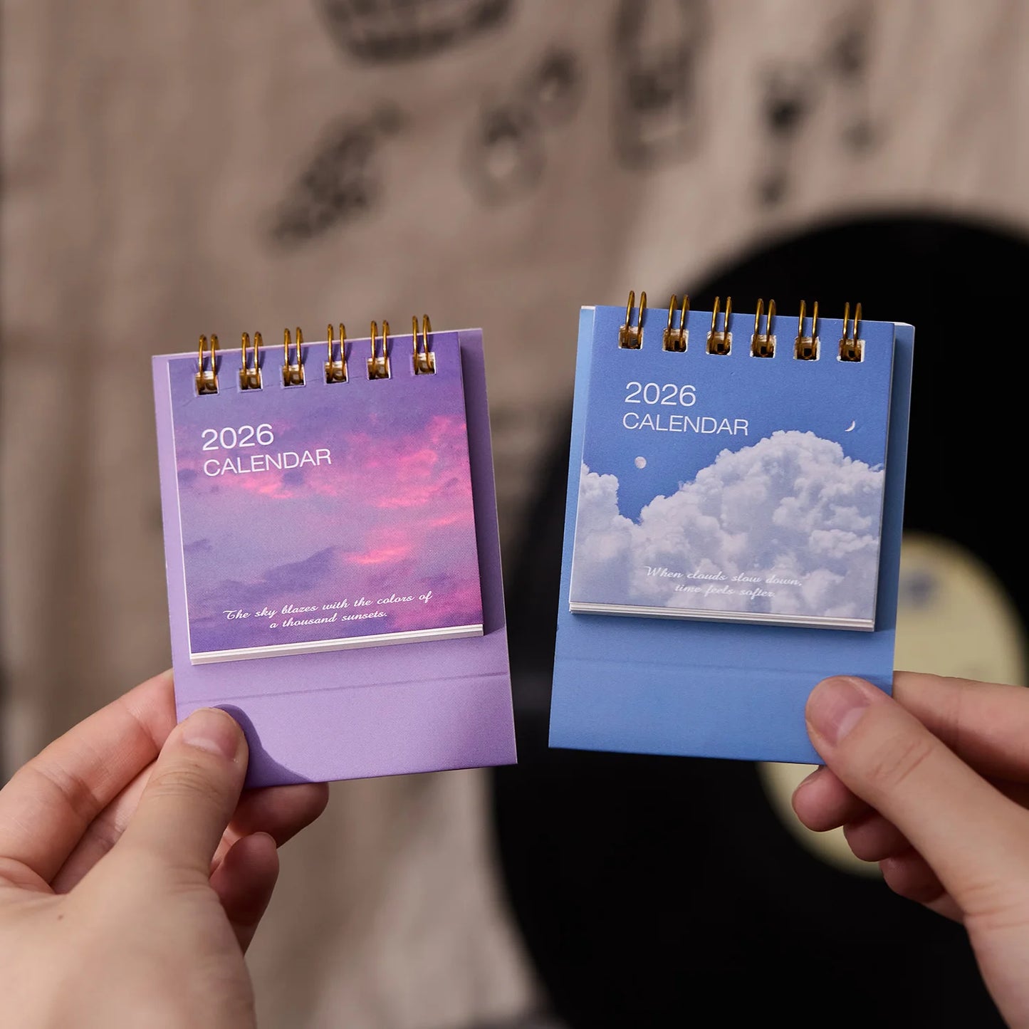 Simple Mini 2026 desk calendar by BackupMyFilesNow.com, featuring monthly planner and office school supplies decor.