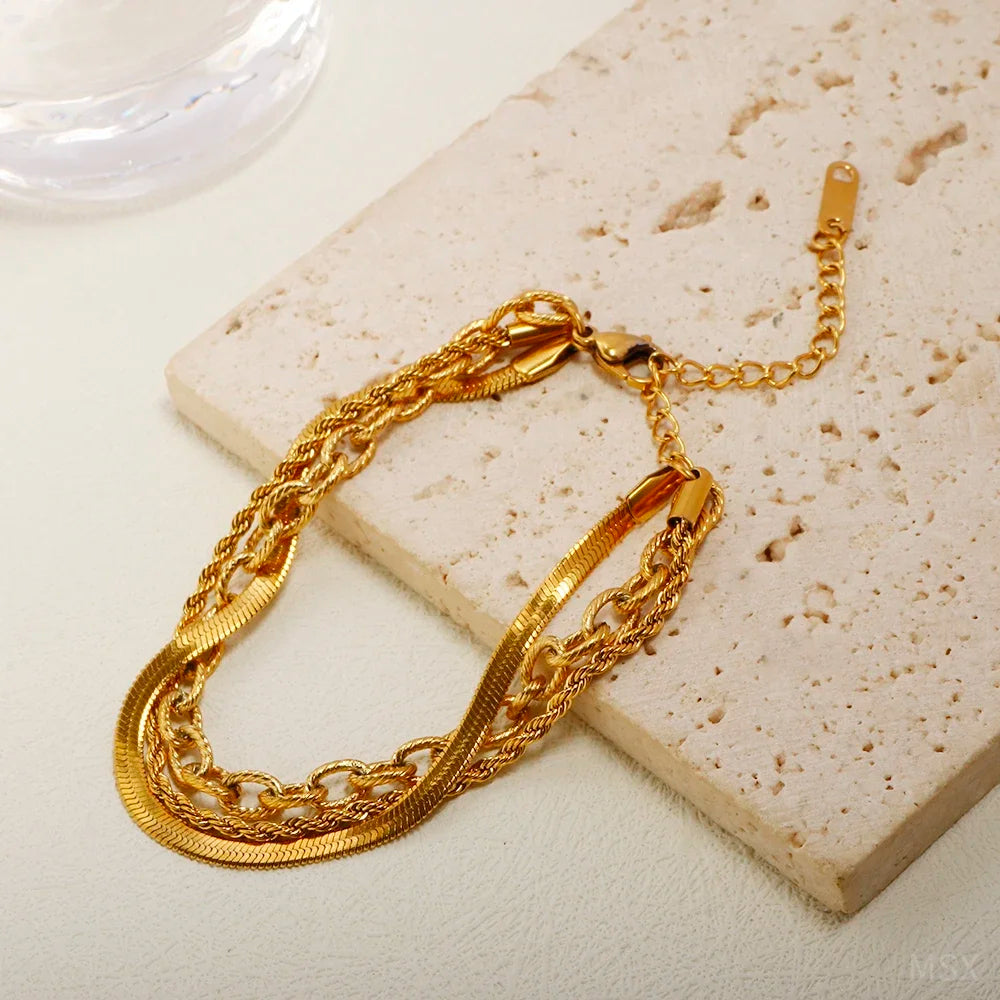 Stainless steel bohemian style personalized anklet with intricate design, perfect for casual or boho fashion looks.