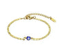Stainless steel bohemian style personalized anklet with intricate design and adjustable chain on a white background