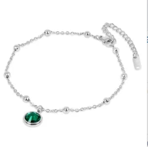 Stainless steel bohemian style personalized anklet with intricate design, perfect for casual or boho fashion looks.