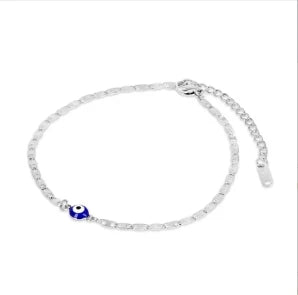 Stainless steel bohemian style personalized anklet with intricate design and adjustable chain for a stylish, unique accessory.