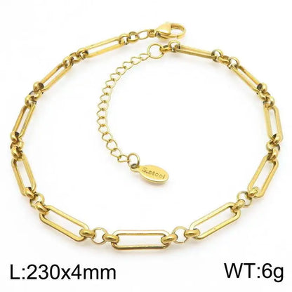 Stainless steel bohemian style personalized anklet with intricate design, perfect for beach or casual summer wear.