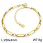 Stainless steel bohemian style personalized anklet with intricate design, perfect for beach or casual summer wear.
