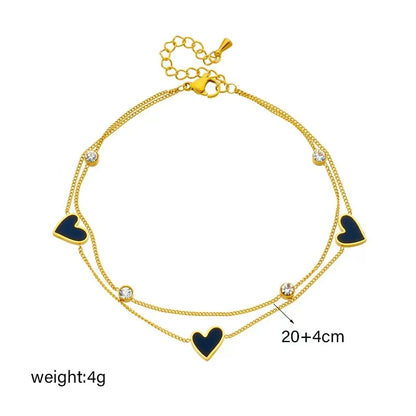 Stainless steel bohemian style personalized anklet with intricate design, perfect for a casual or boho-chic look.