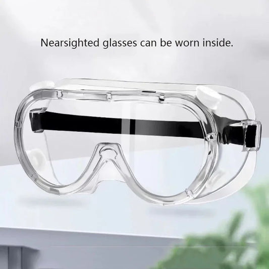 BACKUPMYFILESNOW.COM® waterproof safety goggles with anti-fog, dust-proof, windproof protection for laboratory and water park use.