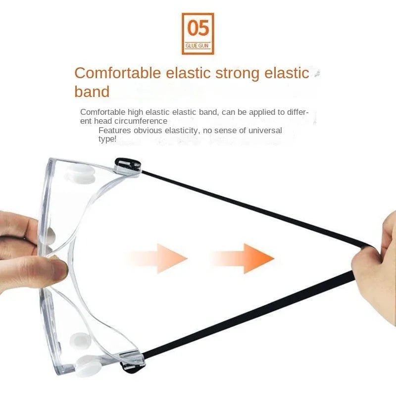 BACKUPMYFILESNOW.COM® waterproof safety goggles with anti-fog, dust-proof, windproof, and protective lenses for laboratory and water park use.