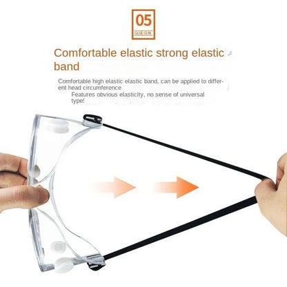 BACKUPMYFILESNOW.COM® waterproof safety goggles with anti-fog, dust-proof, windproof, and protective lenses for laboratory and water park use.