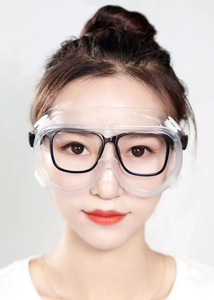 BACKUPMYFILESNOW.COM® waterproof work safety goggles with anti-fog, dust-proof, windproof, and protective features for laboratory and water park use.