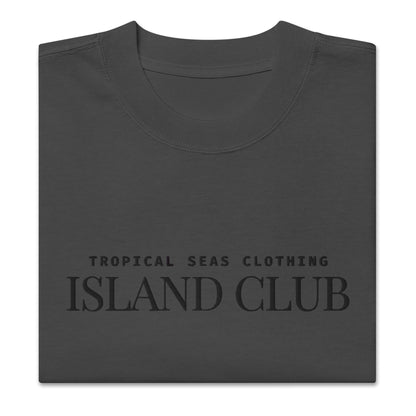 Oversized Tropical Seas faded T-shirt by BACKUPMYFILESNOW.COM® featuring vibrant tropical sea print and relaxed fit.