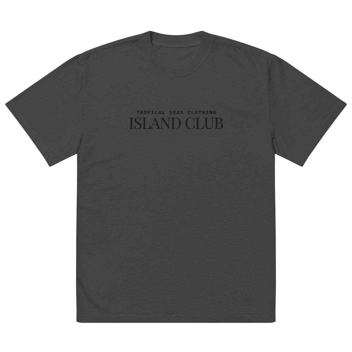 Oversized Tropical Seas faded t-shirt by BACKUPMYFILESNOW.COM® with colorful tropical print on soft fabric.