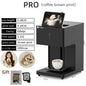 EVEBOT 3D latte art coffee printer machine with Wi-Fi, edible ink cartridges, automatic beverage printing, and selfie capabilities.