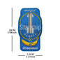 SpaceX Starship Exploration embroidery patch featuring Starbase TX launch design, for clothing and bag decoration.